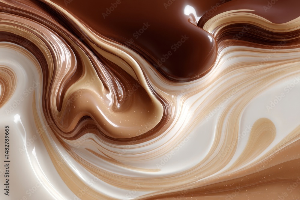Surface detail of chocolate and vanilla swirl, high resolution Surface detail of chocolate and vanilla swirl, high resolution