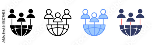 Cultural icon sheet multiple style collection