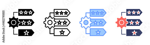 Prioritization icon sheet multiple style collection
