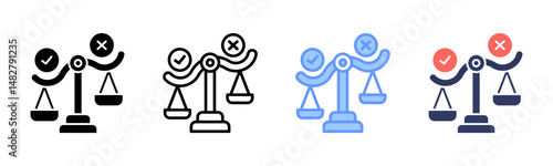 Ethics icon sheet multiple style collection
