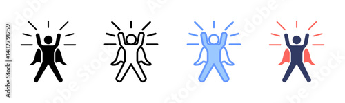Empowerment icon sheet multiple style collection