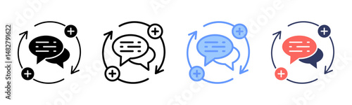 Feedback Loop icon sheet multiple style collection