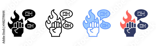Motivation icon sheet multiple style collection