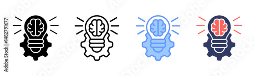 Creativity icon sheet multiple style collection