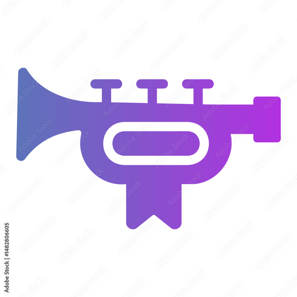 Obraz premium trumpet Gradient icon