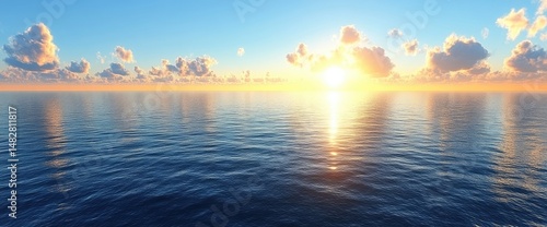 Sunrise over the calm sea