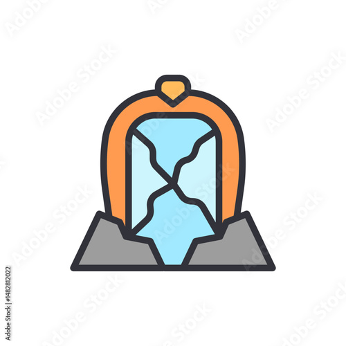 Stylized Cartoon Portal For Magical Worlds And Fantasy Adventure Games