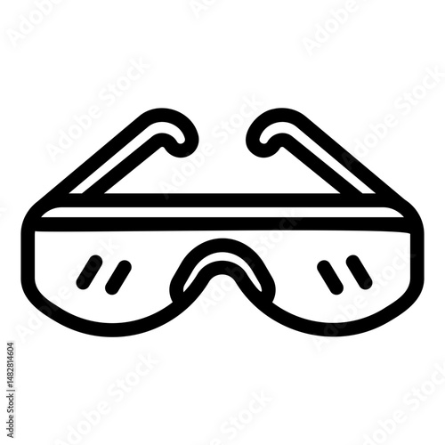 safety glasses Line Icon