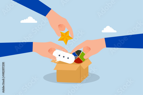 Consolidate report, hand put data or graph consolidate in the box.