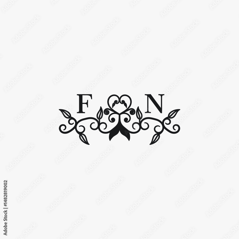 FN Initials Wedding Logo Vector Art Icons and Graphics FN Initials Wedding Logo Vector Art Icons and Graphics