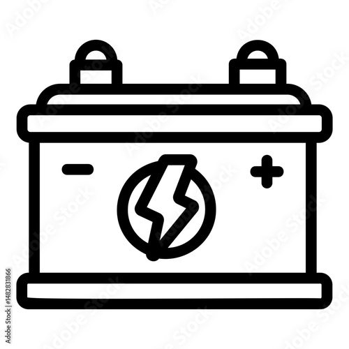 car battery Line Icon