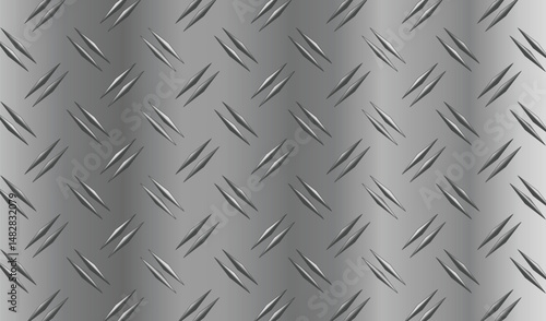 shiny metal tread diamond plate pattern steel texture illustration gray wallpaper wide background