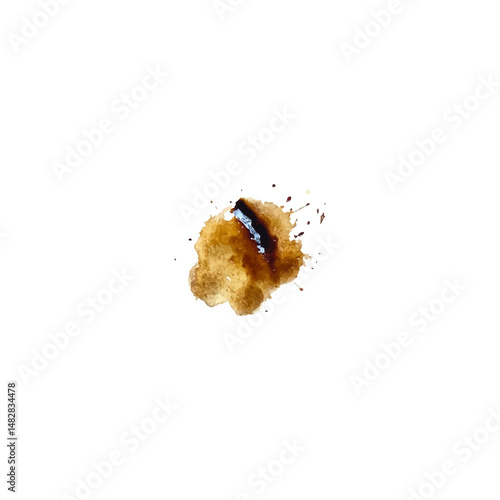 Grunge Coffee Stain. Abstract Vintage Coffee Spill & Splash Texture. Vintage Coffee Stain Effect.