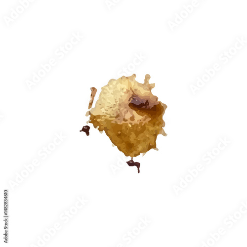 Grunge Coffee Stain. Abstract Vintage Coffee Spill & Splash Texture. Vintage Coffee Stain Effect.
