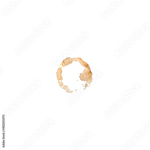Grunge Coffee Stain. Abstract Vintage Coffee Spill & Splash Texture. Vintage Coffee Stain Effect.