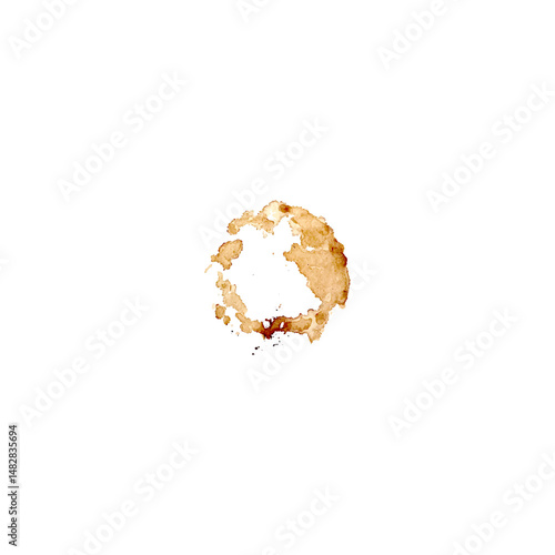 Grunge Coffee Stain. Abstract Vintage Coffee Spill & Splash Texture. Vintage Coffee Stain Effect.