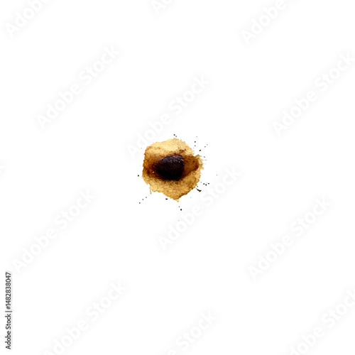 Grunge Coffee Stain. Abstract Vintage Coffee Spill & Splash Texture. Vintage Coffee Stain Effect.