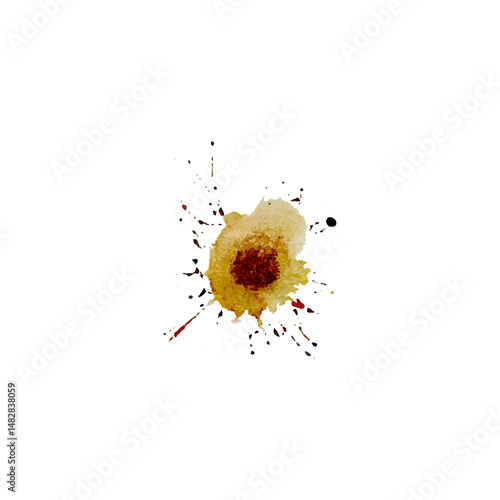 Grunge Coffee Stain. Abstract Vintage Coffee Spill & Splash Texture. Vintage Coffee Stain Effect.