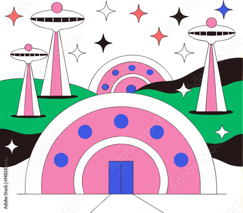 spaceship illustration