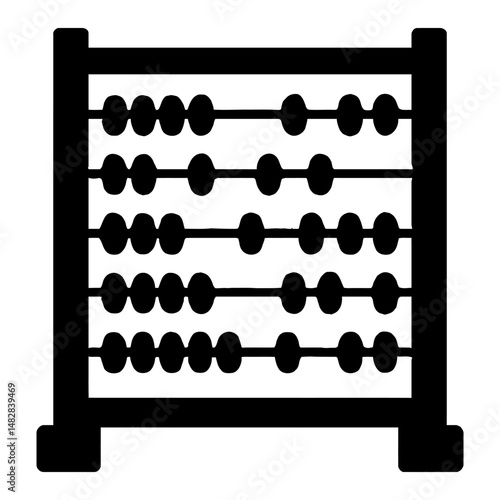 Traditional Wooden Abacus with Beads – Representation of Early Mathematics, Learning, and Calculating Tools for Education and Counting