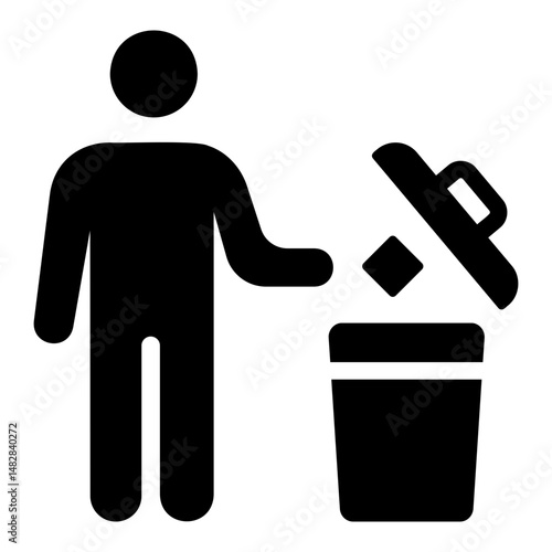 throwing trash Solid icon