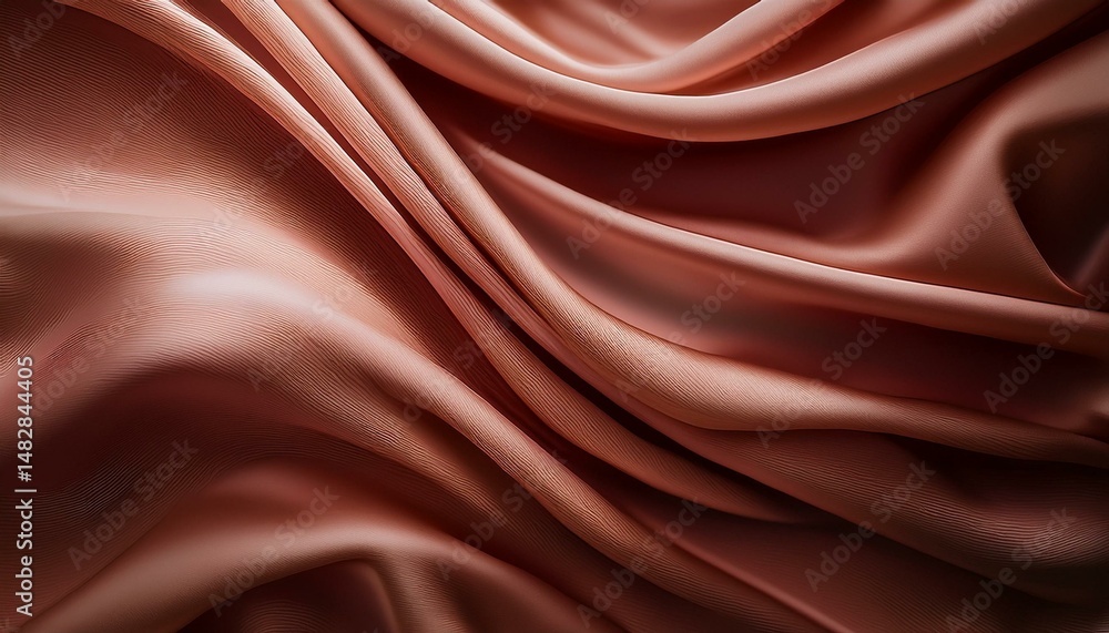 Fototapeta premium Draped Peach Silk Fabric Texture