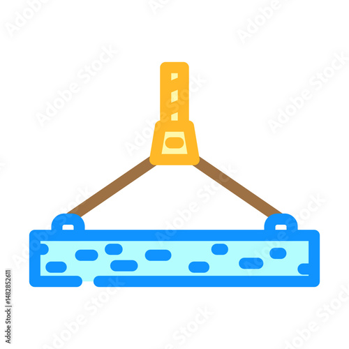 concrete slab cement color icon vector illustration