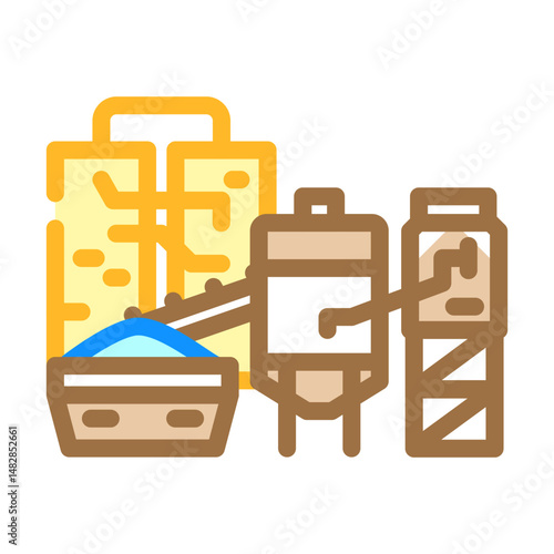 factory cement color icon vector illustration