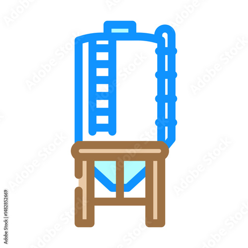 silo cement color icon vector illustration