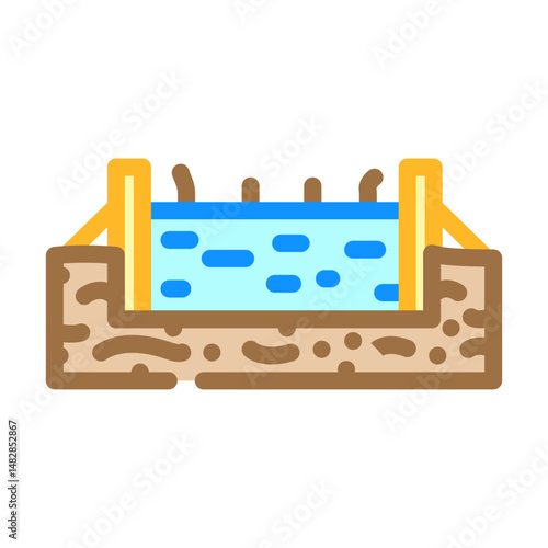 foundation cement color icon vector illustration