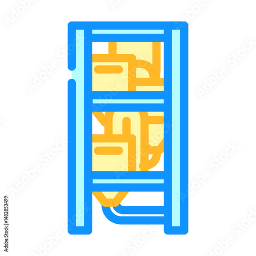 preheater tower cement production color icon vector illustration