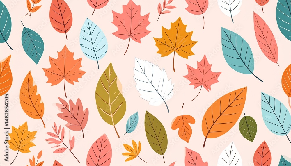 Leaves seamless pattern for ceramic tile, wallpaper or textile design Leaves seamless pattern for ceramic tile, wallpaper or textile design