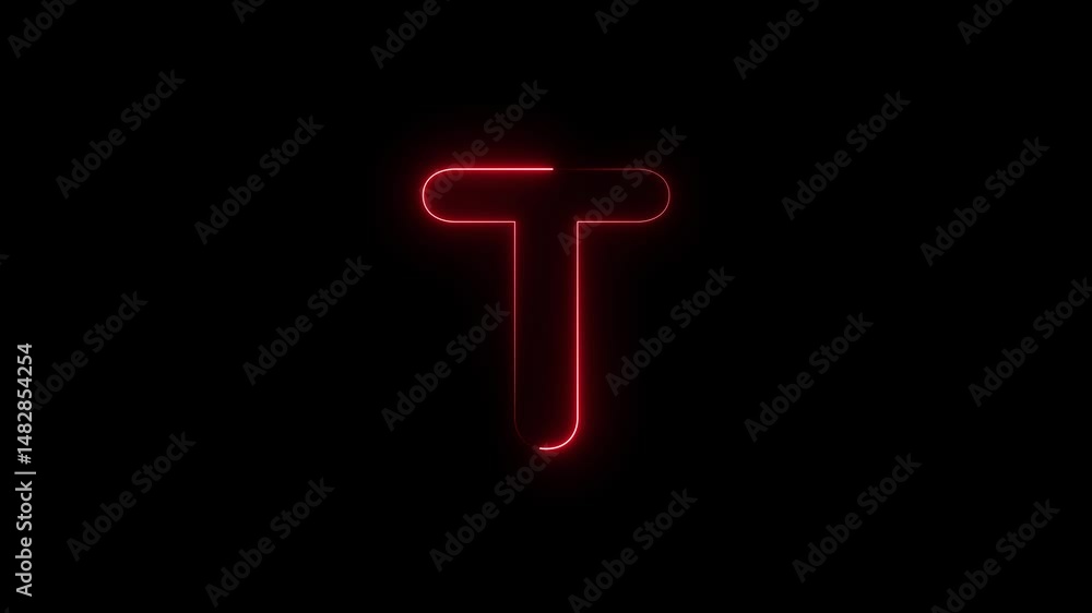 Animated neon letter T, colorful trendy glowing loop neon alphabet letter T, Educational concept neon letter T on black background, Letter T Neon Futuristic Effect Animated neon letter T, colorful trendy glowing loop neon alphabet letter T, Educational concept neon letter T on black background, Letter T Neon Futuristic Effect