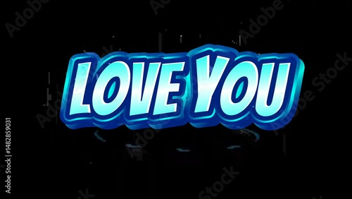 Wallpaper Mural Animated footage of Title Words love you in blue and white. This design is perfect for greeting cards, Valentines Day, social media posts, and prints. Torontodigital.ca