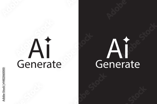 Ai generated icon. AI enters by command prompt to generate ideas. Chat with AI. Vector illustration. eps10