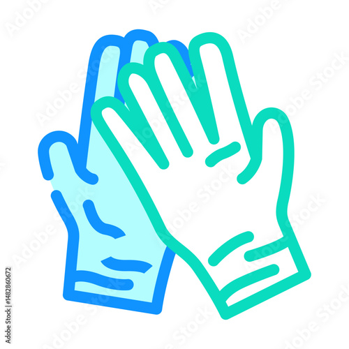 surgical gloves surgeon color icon vector illustration
