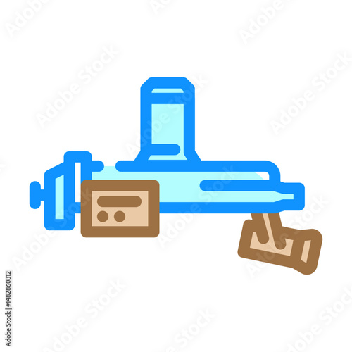 headlamp surgeon color icon vector illustration