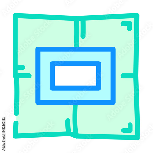 sterile drapes surgeon color icon vector illustration