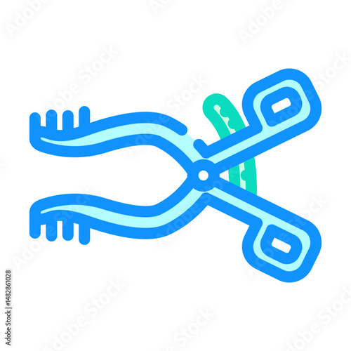retractor surgeon color icon vector illustration