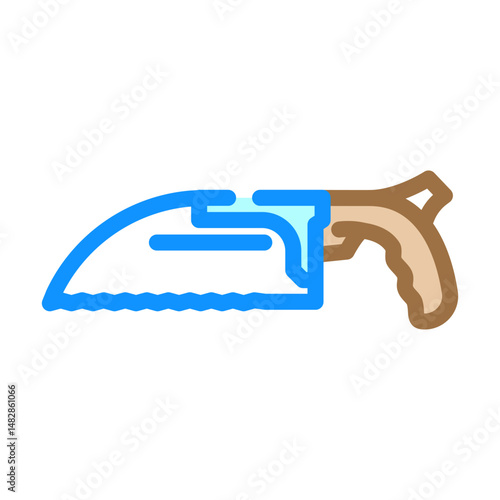 bone saw surgeon color icon vector illustration