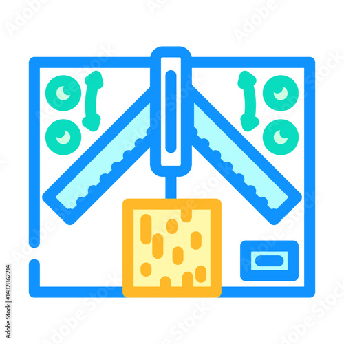 insulation installation frame house color icon vector illustration