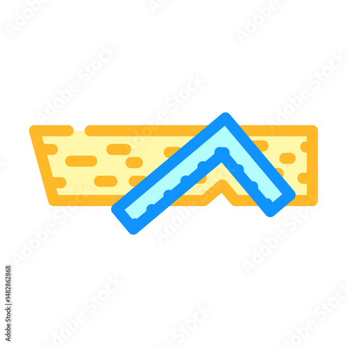 house frame painting wood frame color icon vector illustration