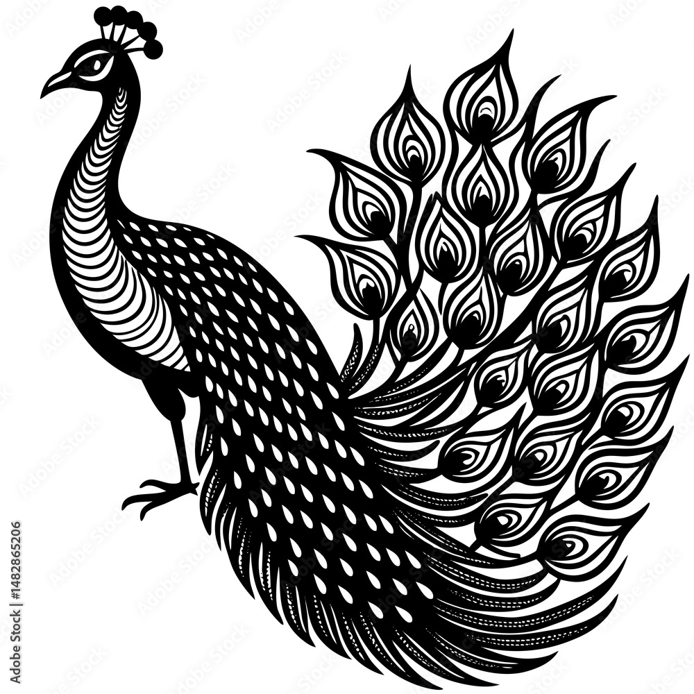 Fototapeta premium peacock feather vector