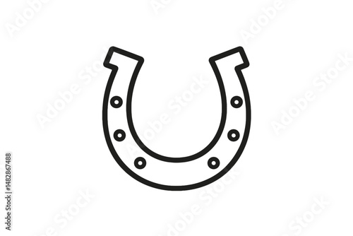 Symbolic horseshoe design conveys luck and prosperity as a timeless emblem