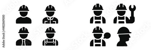 Diverse construction workers engaged in various tasks in a workplace setting, illustrating teamwork and skills