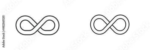 Abstract representation of infinity symbols in two variations showcasing simplicity and elegance in design