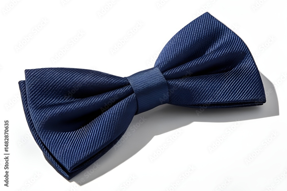 Elegant Navy Blue Bowtie on White Background – Minimalist Fashion Accessory Elegant Navy Blue Bowtie on White Background – Minimalist Fashion Accessory
