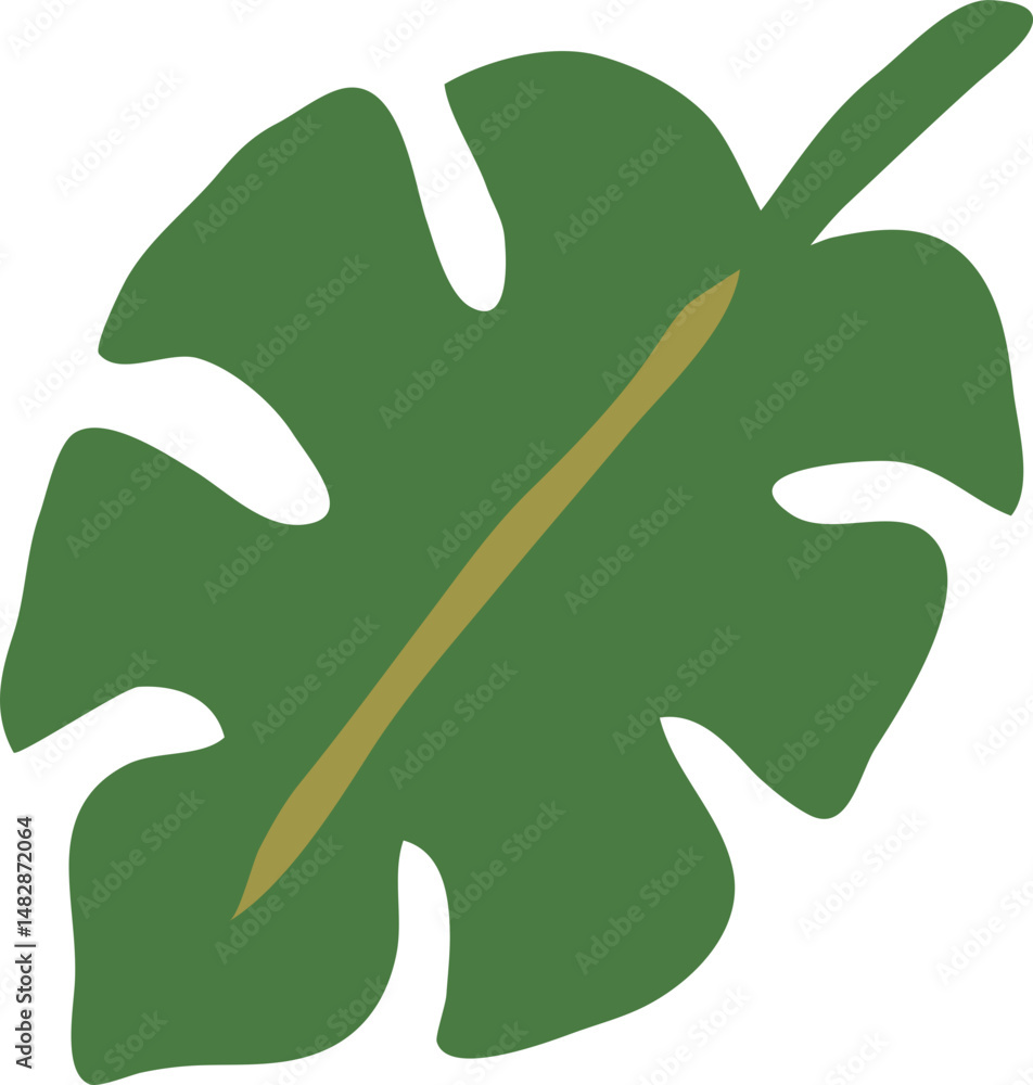 Obraz premium 열대 여름 나뭇잎03 (일러스트)