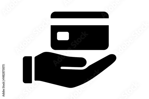 Hand offering a credit card as a symbol of financial transactions and modern payment methods
