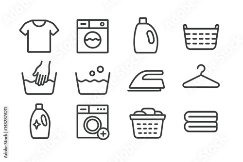 Laundry routine with essential tools and equipment for effective washing and care of clothes and linens at home